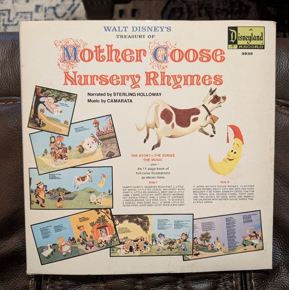 Walt Disney's Treasury of Mother Goose Nursery Rhymes Vintage Vinyl Record - Picture 2 of 12